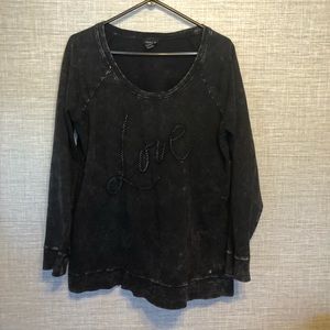 Torrid Size 2 Love Black Sweatahirt